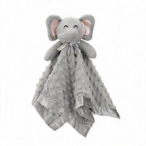 16 Inch Grey Soft Lovey Unisex Stuffed‎ Animal Toy Elephant Security Blanket